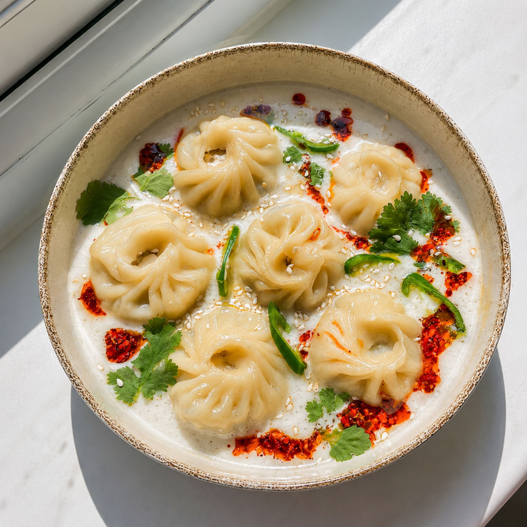 Chicken White Sauce Momo